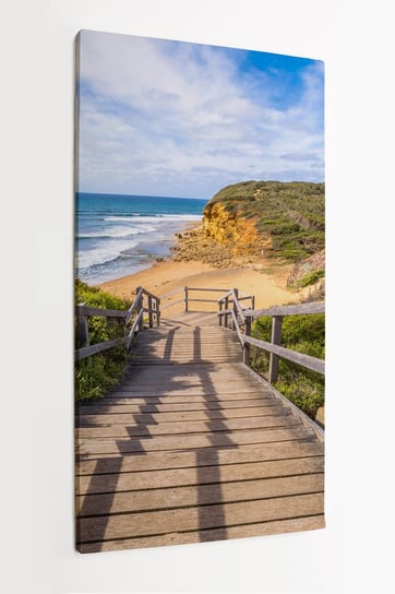 Obraz na płótnie HOMEPRINT, droga, molo, plaża, Bells Beach, Australia, krajobraz 60x120 cm HOMEPRINT