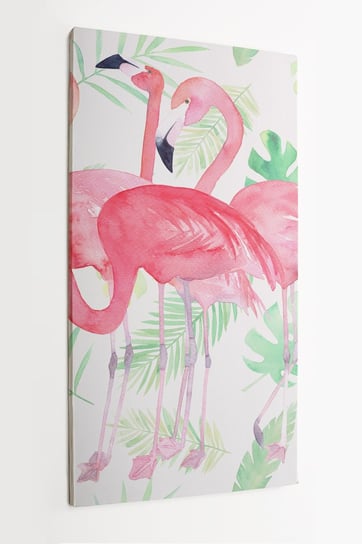 Obraz na płótnie HOMEPRINT, flamingi, różowe, ptaki 60x120 cm HOMEPRINT