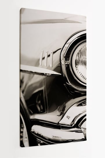 Obraz na płótnie HOMEPRINT, fotografia klasycznego pojazdu ze zbliżeniem na reflektory 50x100 cm HOMEPRINT