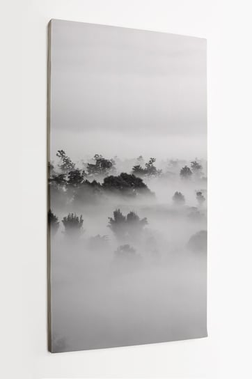 Obraz na płótnie HOMEPRINT, fotografia minimalistyczna, morze chmur, korony drzew w chmurach 50x100 cm HOMEPRINT