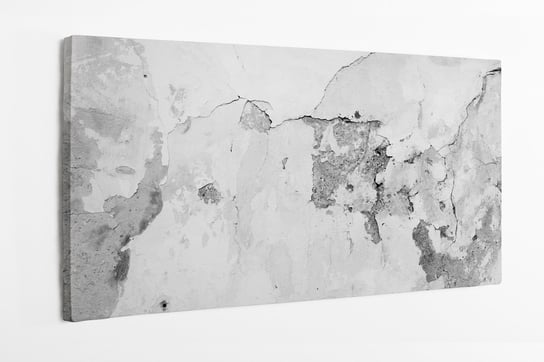 Obraz na płótnie HOMEPRINT, fragment popękanej ściany, abstrakcja, ściana z zadrapaniami, zniszczona, stara, cement 120x50 cm HOMEPRINT