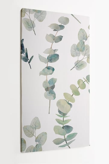 Obraz na płótnie HOMEPRINT, gałązki eukaliptusa, akwarele, rośliny, liście 50x100 cm HOMEPRINT