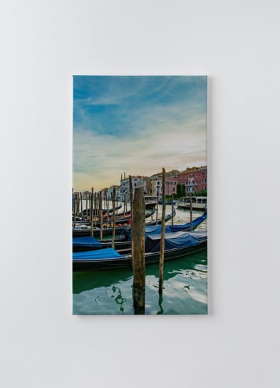Obraz na płótnie HOMEPRINT, gondole pływające  w kanale, Wenecja 50x100 cm HOMEPRINT