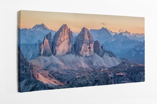 Obraz na płótnie HOMEPRINT, góry, dolomity, zachód słońca, Włochy 100x50 cm HOMEPRINT