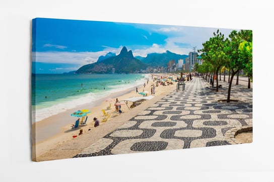 Obraz na ptnie HOMEPRINT, gry, plaa w Ipanema, deptak, Rio de ...