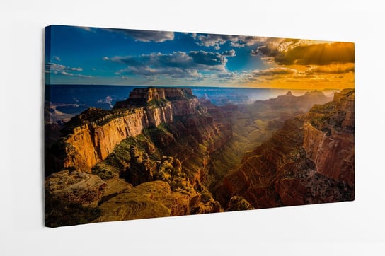 Obraz na płótnie HOMEPRINT, Grand Canyon, Wielki kanion, zachód słońca 120x60 cm HOMEPRINT