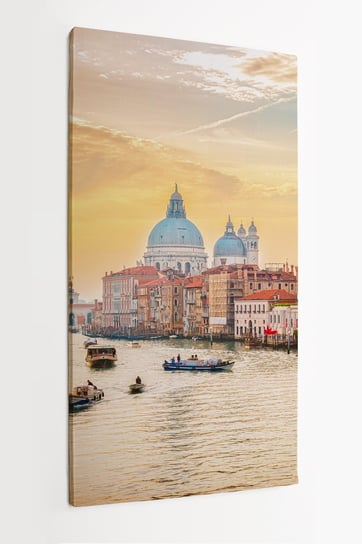 Obraz na płótnie HOMEPRINT, grand kanał, bazylika Santa Maria, retro, wschód słońca, Wenecja, Włochy 50x100 cm HOMEPRINT