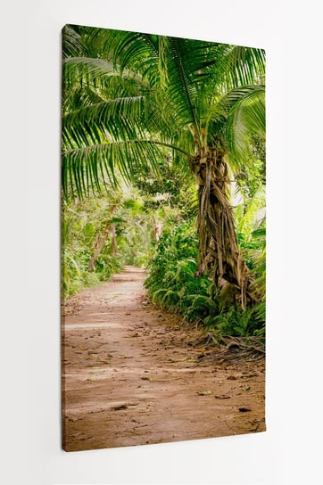 Obraz na płótnie HOMEPRINT, gruntowa wiejska droga w środku tropikalnej dżungli, las tropikalny 60x120 cm HOMEPRINT