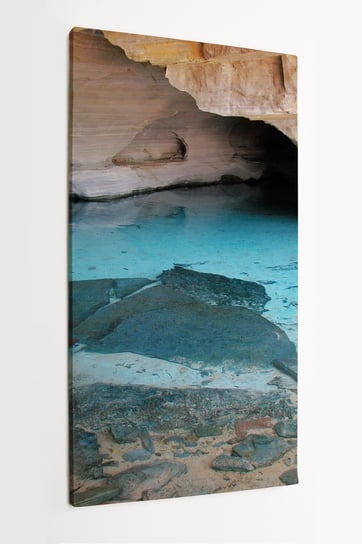 Obraz na płótnie HOMEPRINT, Gruta Azul, niebieska jaskinia, Chapada Diamantina, Brazylia, jaskinia, woda, błękit 60x120 cm HOMEPRINT