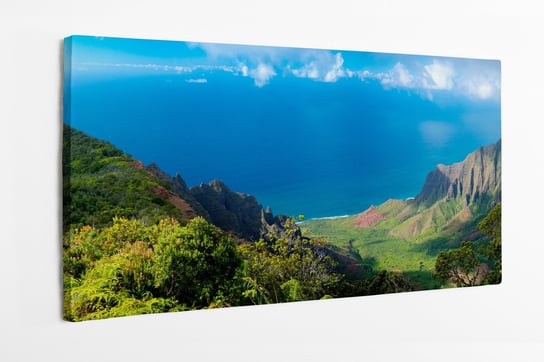 Obraz na płótnie HOMEPRINT, Hawaje Panorama Oceanu w Kauai 120x50 cm HOMEPRINT