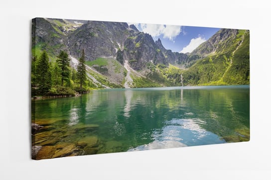 Obraz na płótnie HOMEPRINT, jezioro, góry, Morskie Oko ,krajobraz, Tatry, Polska 100x50 cm HOMEPRINT