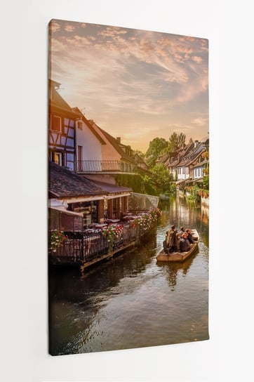 Obraz na płótnie HOMEPRINT, kanał, gondola, krajobraz, La Petite Venise, Colmar, Francja 50x100 cm HOMEPRINT