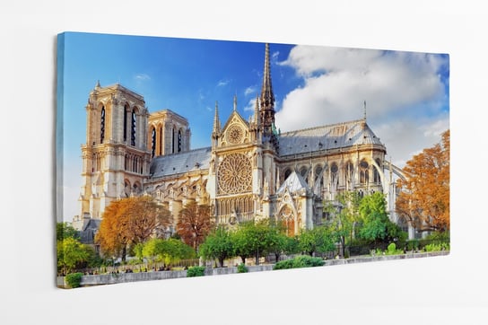 Obraz na płótnie HOMEPRINT, katedra Notre Dame, zabytek, Paryż, Francja 100x50 cm HOMEPRINT