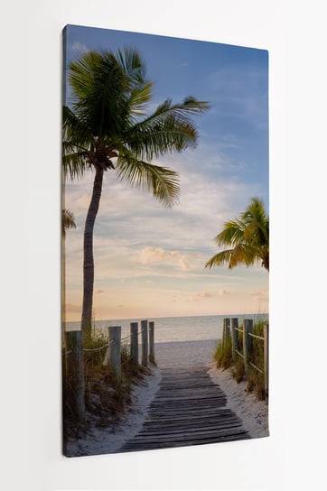 Obraz na płótnie HOMEPRINT, kładka na plażę, palmy, plaża Key West, Florida 50x100 cm HOMEPRINT