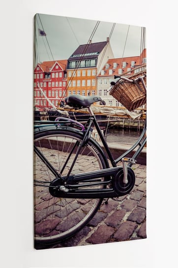 Obraz na płótnie HOMEPRINT, klasyczny rower miejski, vintage, retro, Kopenhaga, Dania 60x120 cm HOMEPRINT