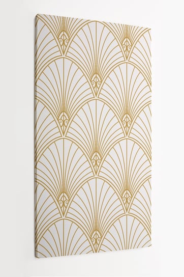 Obraz na płótnie HOMEPRINT, klasyczny wzór w stylu Art Deco w złotym kolorze 50x100 cm HOMEPRINT