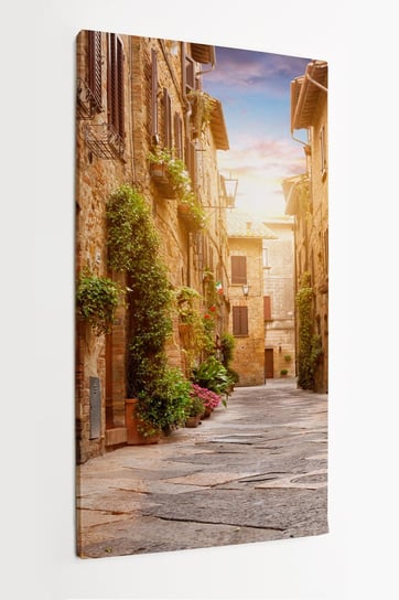 Obraz na płótnie HOMEPRINT, kolorowa ulica w Pienzy, Toskania, Włochy 60x120 cm HOMEPRINT