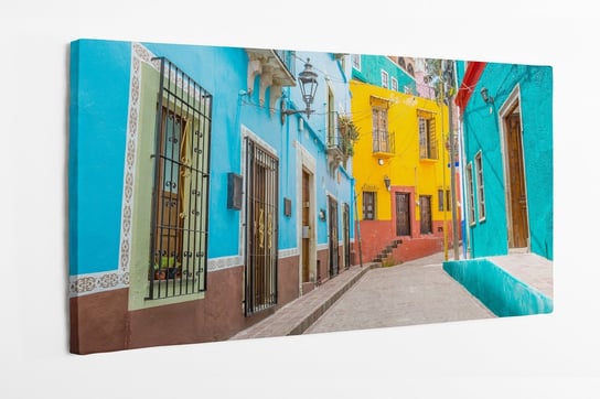 Obraz na płótnie HOMEPRINT, kolorowe uliczki miasta Guanajuato w Mexico 120x60 cm HOMEPRINT