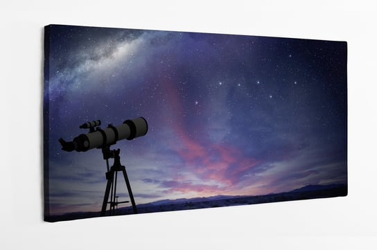 Obraz na płótnie HOMEPRINT, kosmos, niebo, gwiazdy, droga mleczna, teleskop 140x70 cm HOMEPRINT