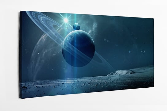 Obraz na płótnie HOMEPRINT, kosmos, planety w przestrzeni, mgławica i gwiazdy, NASA 100x50 cm HOMEPRINT