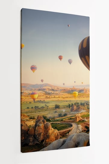Obraz na płótnie HOMEPRINT, krajobraz latających balonów nad Kapadocją w Turcji 50x100 cm HOMEPRINT
