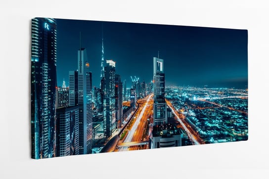 Obraz na płótnie HOMEPRINT, krajobraz, panorama miasta Dubaj, Zjednoczone Emiraty Arabskie 100x50 cm HOMEPRINT
