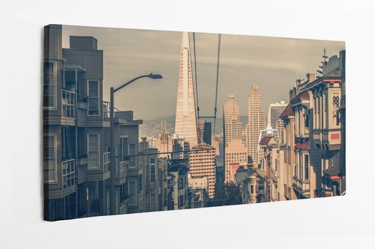 Obraz na płótnie HOMEPRINT, krajobraz, panorama, miasto, San Francisco, USA 100x50 cm HOMEPRINT