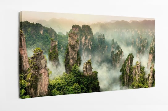 Obraz na płótnie HOMEPRINT, Krajobraz  rezerwatu Wulingyuan w  Zhangjiajie 100x50 cm HOMEPRINT