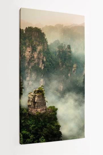 Obraz na płótnie HOMEPRINT, Krajobraz  rezerwatu Wulingyuan w  Zhangjiajie 50x100 cm HOMEPRINT