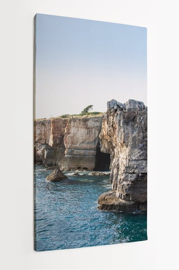 Obraz na płótnie HOMEPRINT, krajobraz, wybrzeże Clif w Cascais koło Lizbony, Portugalia 50x100 cm HOMEPRINT