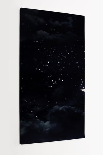 Obraz na płótnie HOMEPRINT, księżyc na nocnym niebie, nocne niebo, gwiazdy 60x120 cm HOMEPRINT