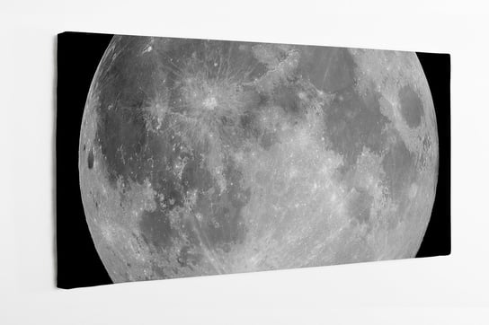 Obraz na płótnie HOMEPRINT, księżyc w pełni, kosmo, detale, zbliżenie 140x70 cm HOMEPRINT