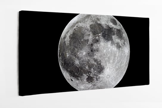 Obraz na płótnie HOMEPRINT, księżyc, zbliżenie, kosmos, detale 120x50 cm HOMEPRINT