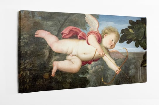 Obraz na płótnie HOMEPRINT, Kupidyn, cherubin, Cherub, aniołek, stare malarstwo, farby olejne 100x50 cm HOMEPRINT
