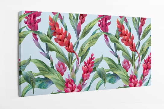 Obraz na płótnie HOMEPRINT,  kwiatowa kompozycja kwiatów imbiru 120x50 cm HOMEPRINT