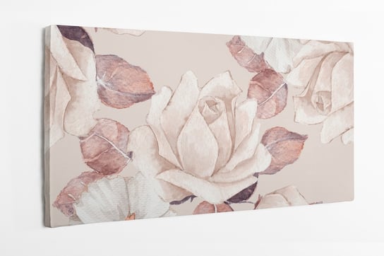 Obraz na płótnie HOMEPRINT, kwiaty, płatki róż, pastelowe 120x50 cm HOMEPRINT