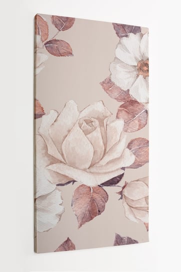 Obraz na płótnie HOMEPRINT, kwiaty, płatki róż, pastelowe 60x120 cm HOMEPRINT