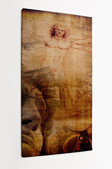 Obraz na płótnie HOMEPRINT, Leonardo da Vinci, włoskie zabytki, sztuka, kolarz, Włochy 50x100 cm HOMEPRINT