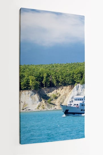 Obraz na płótnie HOMEPRINT, leśne wybrzeże, statek 50x100 cm HOMEPRINT