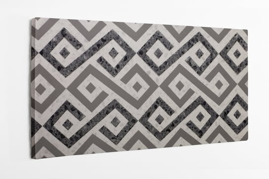 Obraz na płótnie HOMEPRINT, marmurowa płytka ścienna do kuchni z abstrakcyjnym geometrycznym wzorem mozaiki 140x70 cm HOMEPRINT