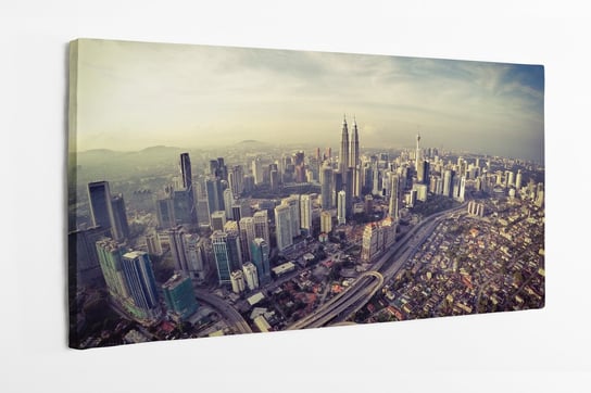 Obraz na płótnie HOMEPRINT, miasto, kuala lumpur, z lotu ptaka, Malezja, Azja 120x50 cm HOMEPRINT