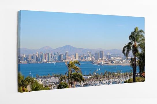 Obraz na płótnie HOMEPRINT, miasto, panorama, port San Diego, zatoka, Kalifornia 100x50 cm HOMEPRINT