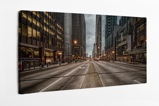 Obraz na płótnie HOMEPRINT, miasto, wielkie, ulica, droga, centrum, aleja michigan, Chicago 100x50 cm HOMEPRINT