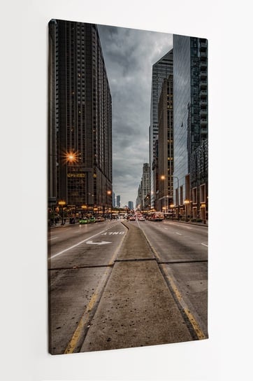 Obraz na płótnie HOMEPRINT, miasto, wielkie, ulica, droga, centrum, aleja michigan, Chicago 60x120 cm HOMEPRINT