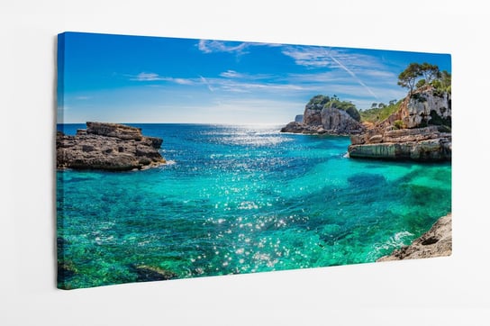Obraz na płótnie HOMEPRINT, morze śródziemne, zatoka Cala s'Almunia, linia brzegowa Majorka, Hiszpania 120x60 cm HOMEPRINT