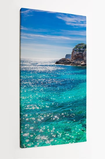 Obraz na płótnie HOMEPRINT, morze śródziemne, zatoka Cala s'Almunia, linia brzegowa Majorka, Hiszpania 50x100 cm HOMEPRINT