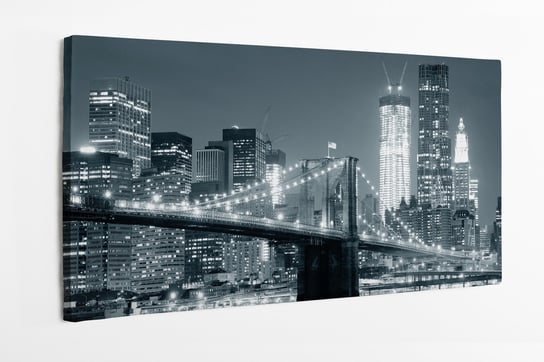 Obraz na płótnie HOMEPRINT, most burkiński, panorama, architektura, most Brooklyn, New York 100x50 cm HOMEPRINT