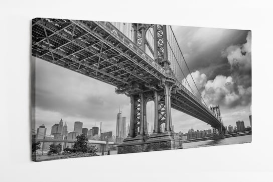 Obraz na płótnie HOMEPRINT, most Manhattan, Nowy Jork, widok w górę, USA 100x50 cm HOMEPRINT