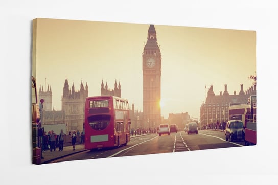 Obraz na płótnie HOMEPRINT, Most Westminsterski, zachód słońca, Londyn, Wielka Brytania, Anglia 100x50 cm HOMEPRINT