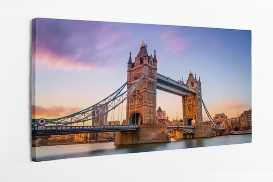 Obraz na płótnie HOMEPRINT, most zwodzony Tower Bridge w Londynie o zachodzie słońca 100x50 cm HOMEPRINT